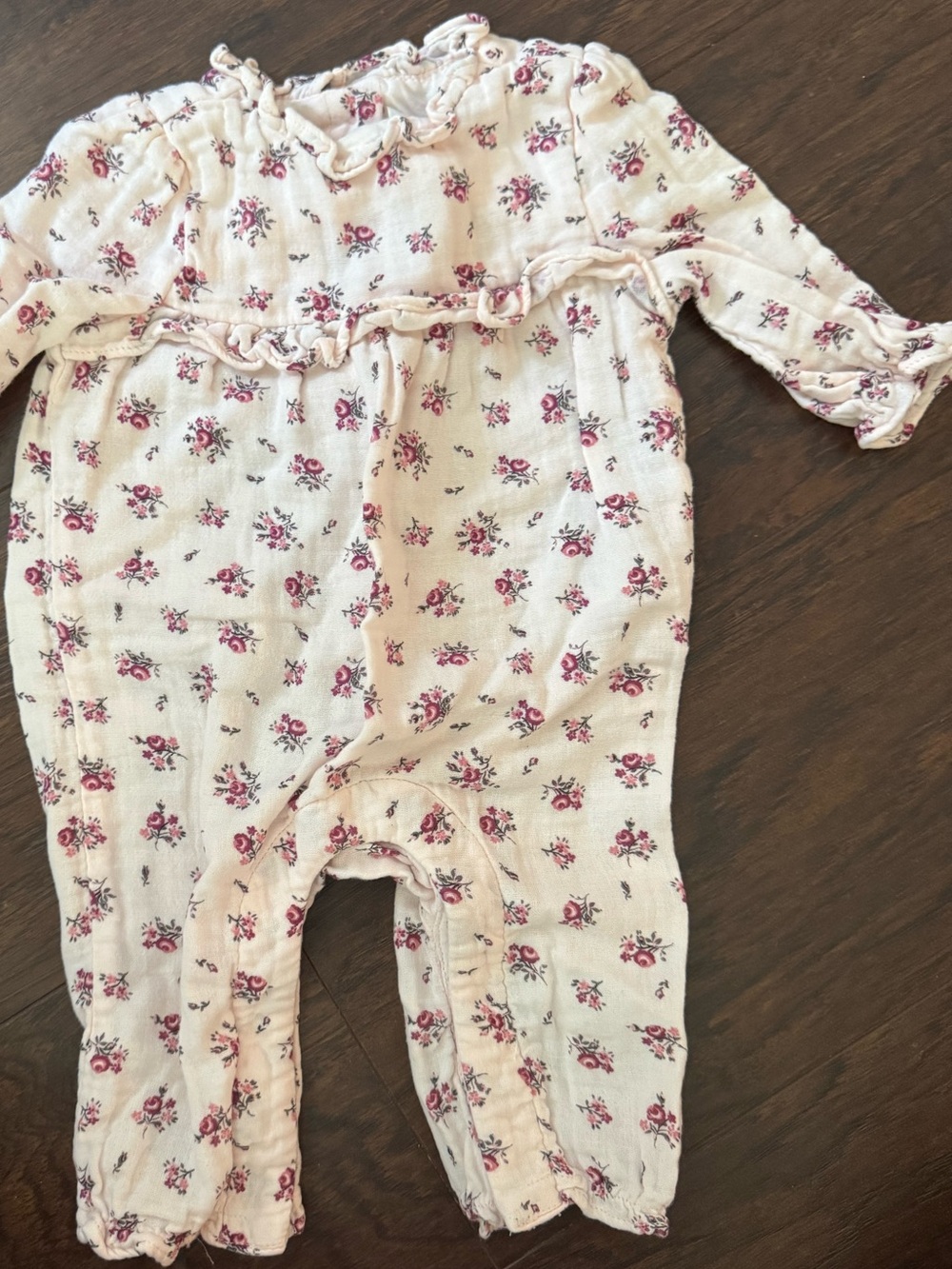Janie and Jack Pink Floral One-Piece Bodysuit